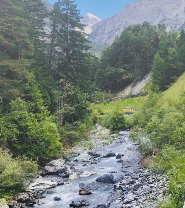 Un sentiero nei pressi di Bormio.